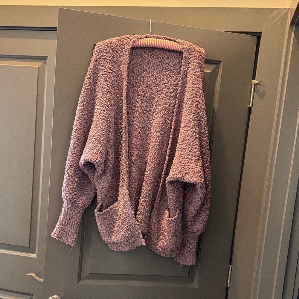 Plush Mauve Women's Cardigan